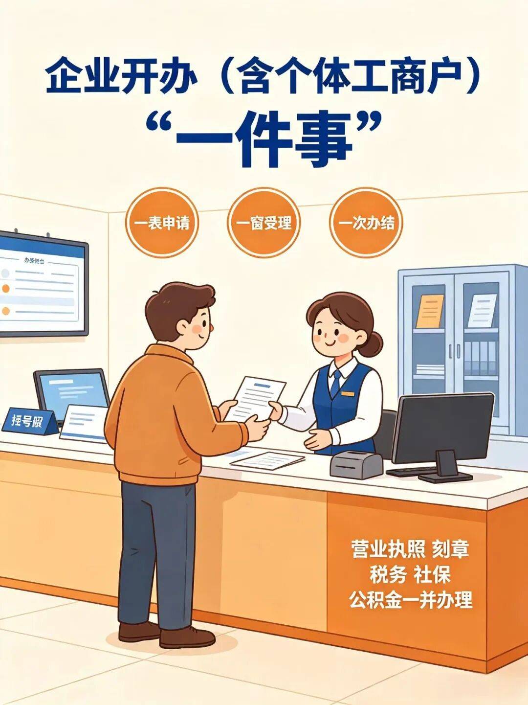 一张营业执照与办公桌特写,象征公司作为独立主体的 "身份证明"