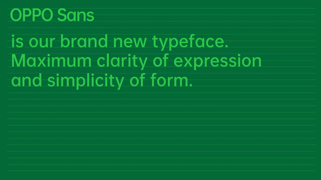OPPO Sans 品牌字体样张
