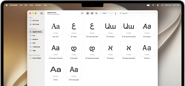 Apple 字体工具展示