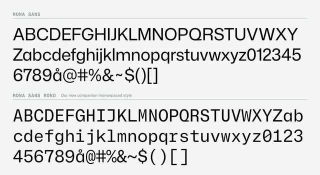 GitHub Mona Sans 字符样张