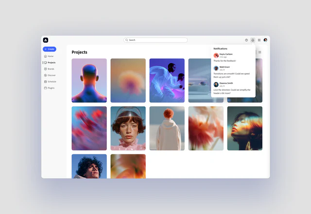 Adobe Spectrum:产品界面示例