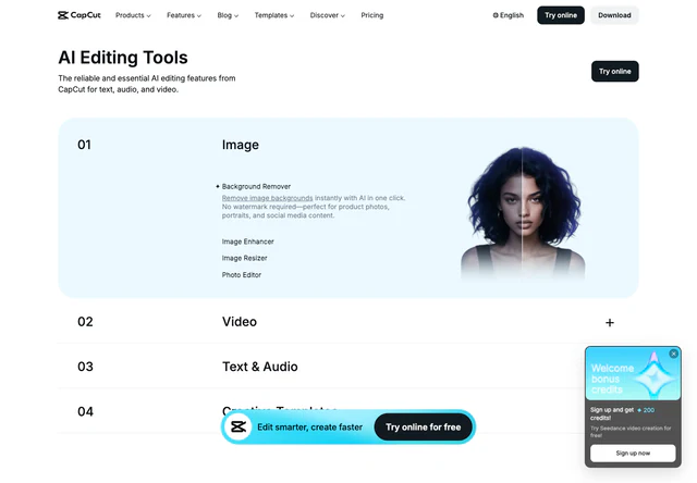 CapCut · AI Editing Tools