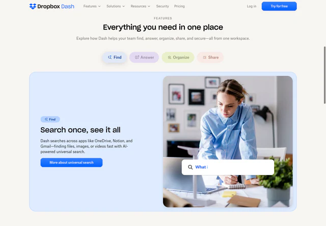 Dropbox Dash · Everything you need in one place