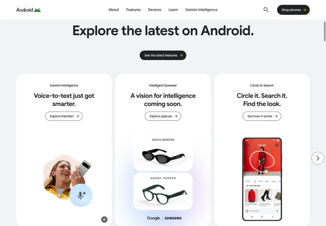 Android · Explore the latest on Android.