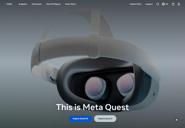 Meta Quest · 官网首屏