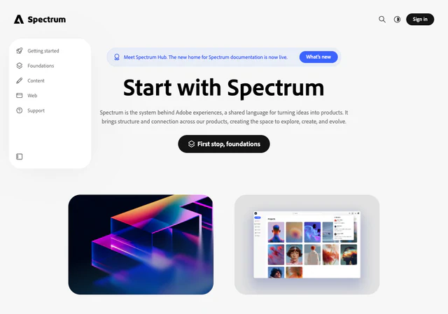 Spectrum 设计系统页面实录